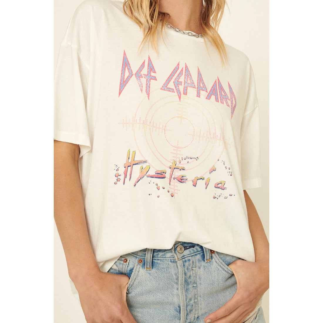 Plus Size Def Leppard Oversized Graphic Tee