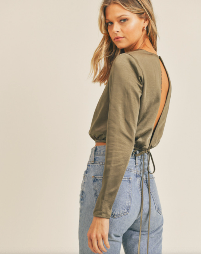 AnnaMarie Open Back Blouse