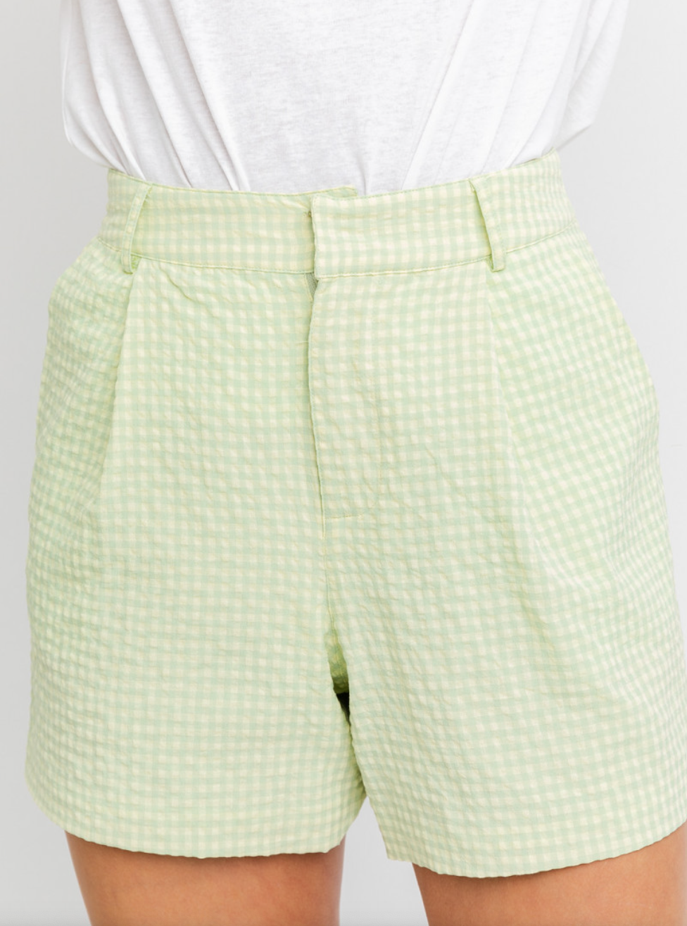 Gingham High Waisted Shorts